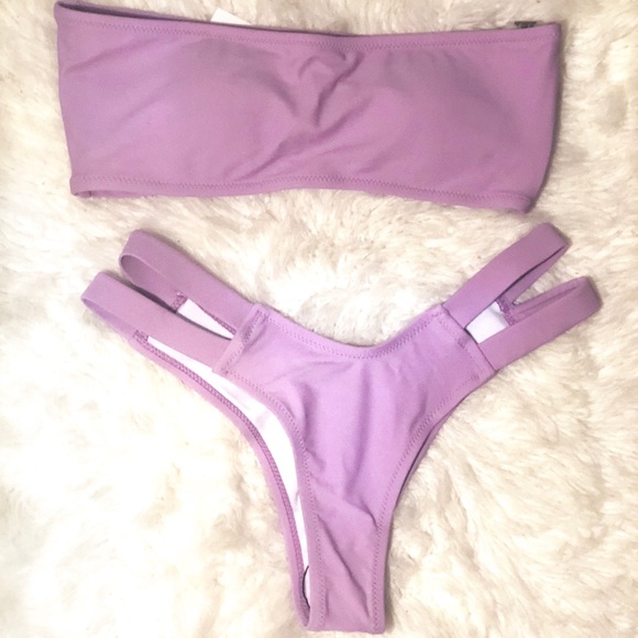 lavender high waisted bikini